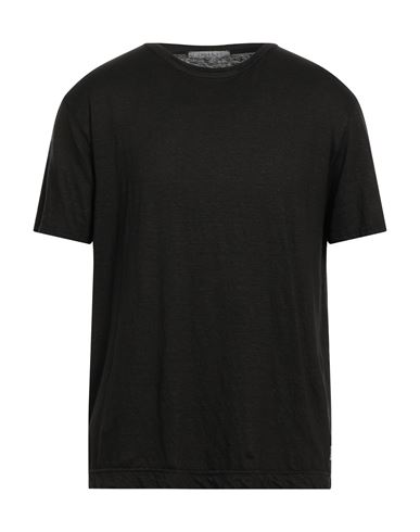 Shop Crossley Man T-shirt Dark Brown Size Xl Linen, Elastane