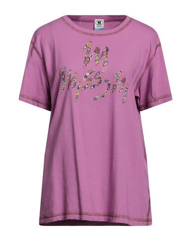 M Missoni Woman T-shirt Mauve Size M Cotton In Purple