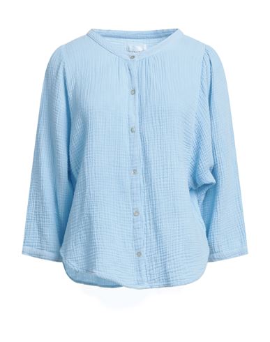 Honorine Woman Shirt Light Blue Size M Cotton