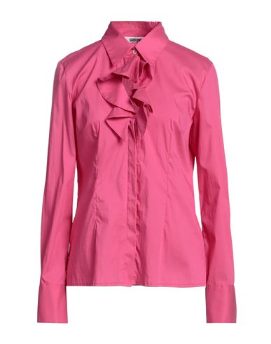 Mauro Grifoni Woman Shirt Fuchsia Size 10 Cotton, Polyamide, Elastane In Pink