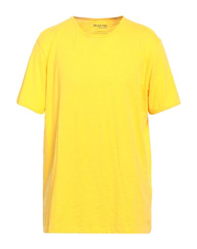 Selected Homme T-shirts In Yellow