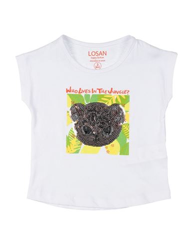 Losan Babies'  Toddler Girl T-shirt White Size 3 Cotton