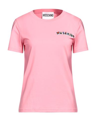 Shop Moschino Woman T-shirt Pink Size 10 Cotton