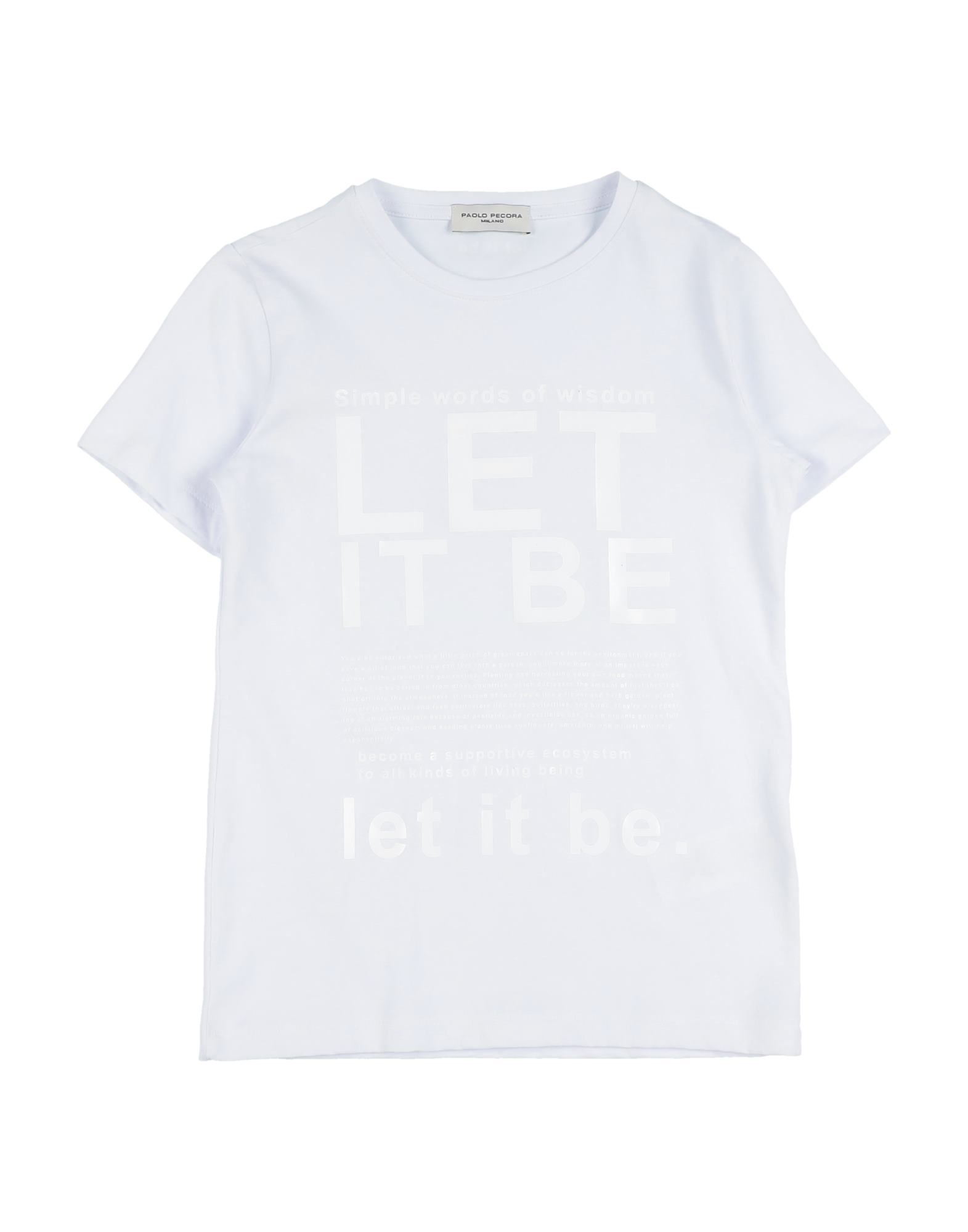 Paolo Pecora Kids'  T-shirts In White
