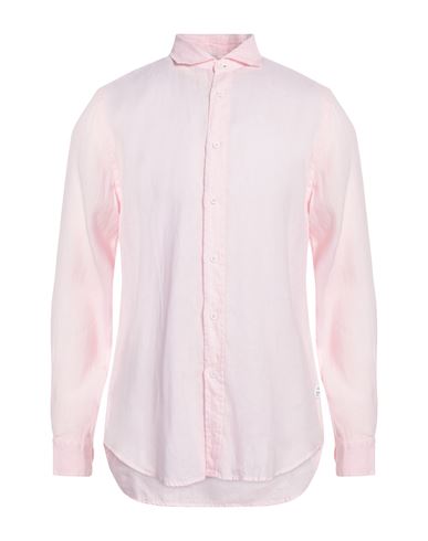 Portofiori Man Shirt Light Pink Size 17 Linen