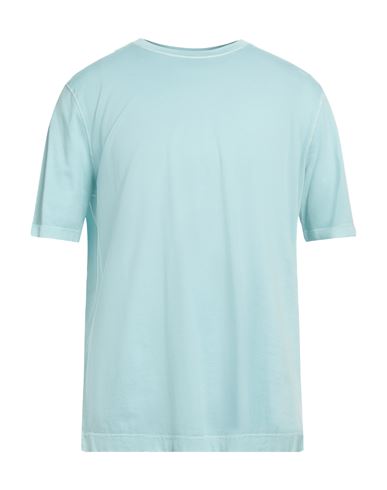 Filippo De Laurentiis Man T-shirt Sky Blue Size 46 Cotton In Green