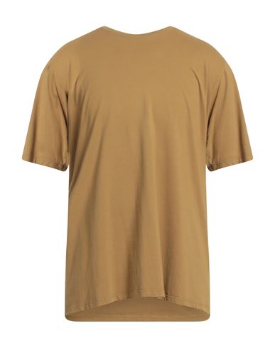 Alpha Studio Man T-shirt Camel Size 48 Cotton, Elastane In Beige