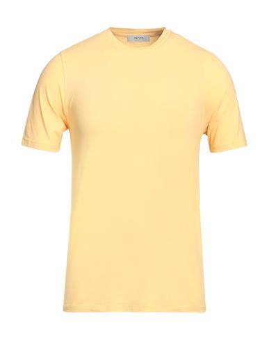 Shop Alpha Studio Man T-shirt Light Yellow Size 40 Cotton, Elastane