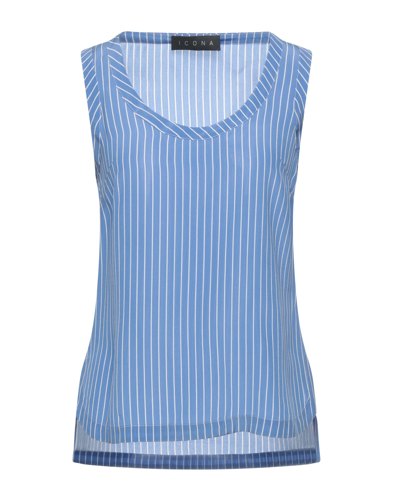 Icona By Kaos Tank Tops In Pastel Blue | ModeSens