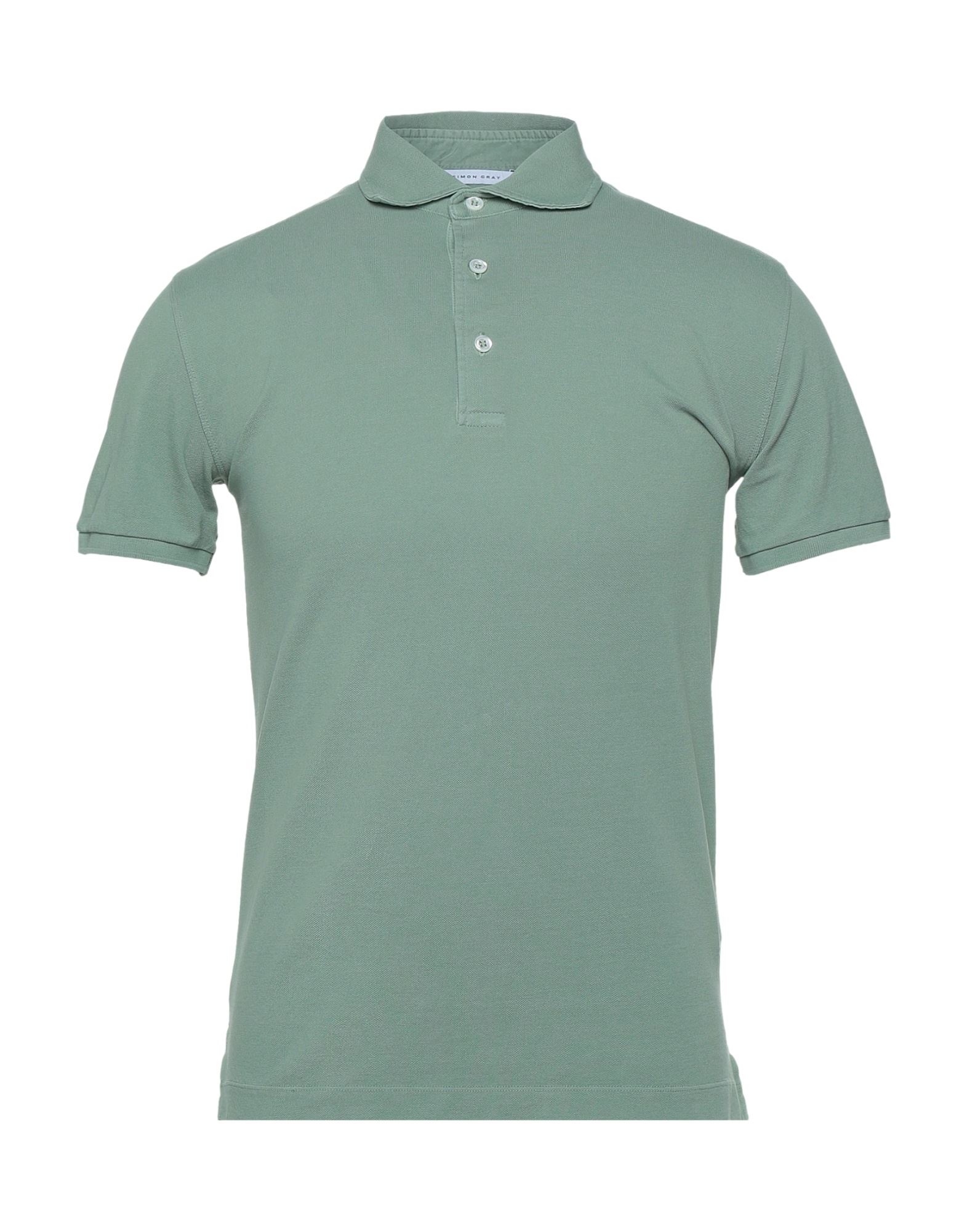 Simon Gray. Polo Shirts In Sage Green
