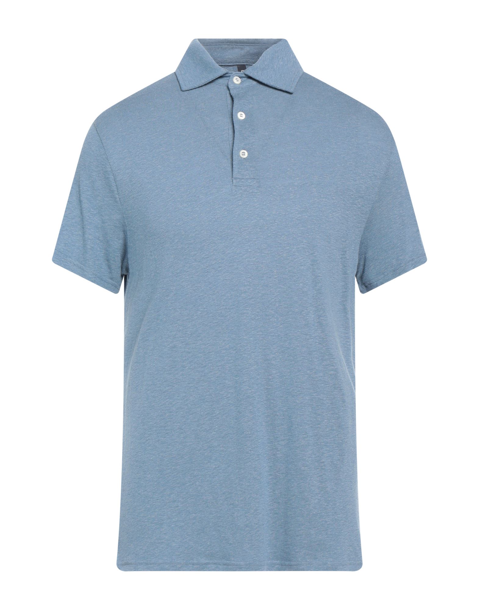 04651/a Trip In A Bag Man Polo Shirt Pastel Blue Size S Linen, Wool