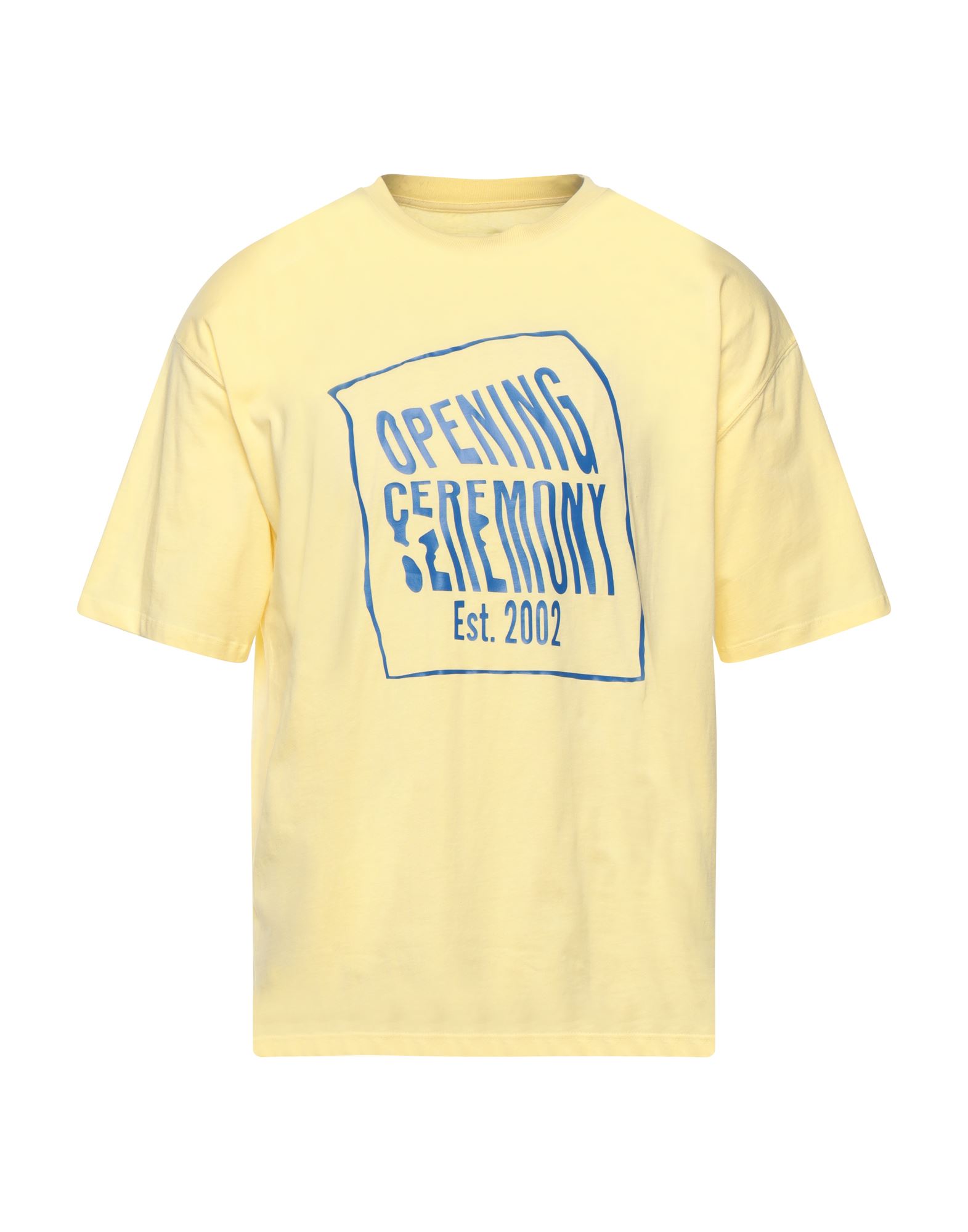 Shop Opening Ceremony Man T-shirt Light Yellow Size Xl Cotton