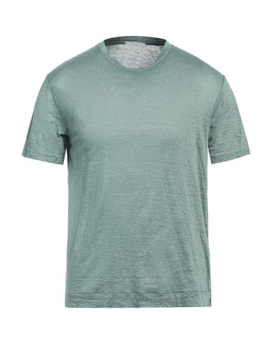Shop Boglioli Man T-shirt Green Size 3xl Linen