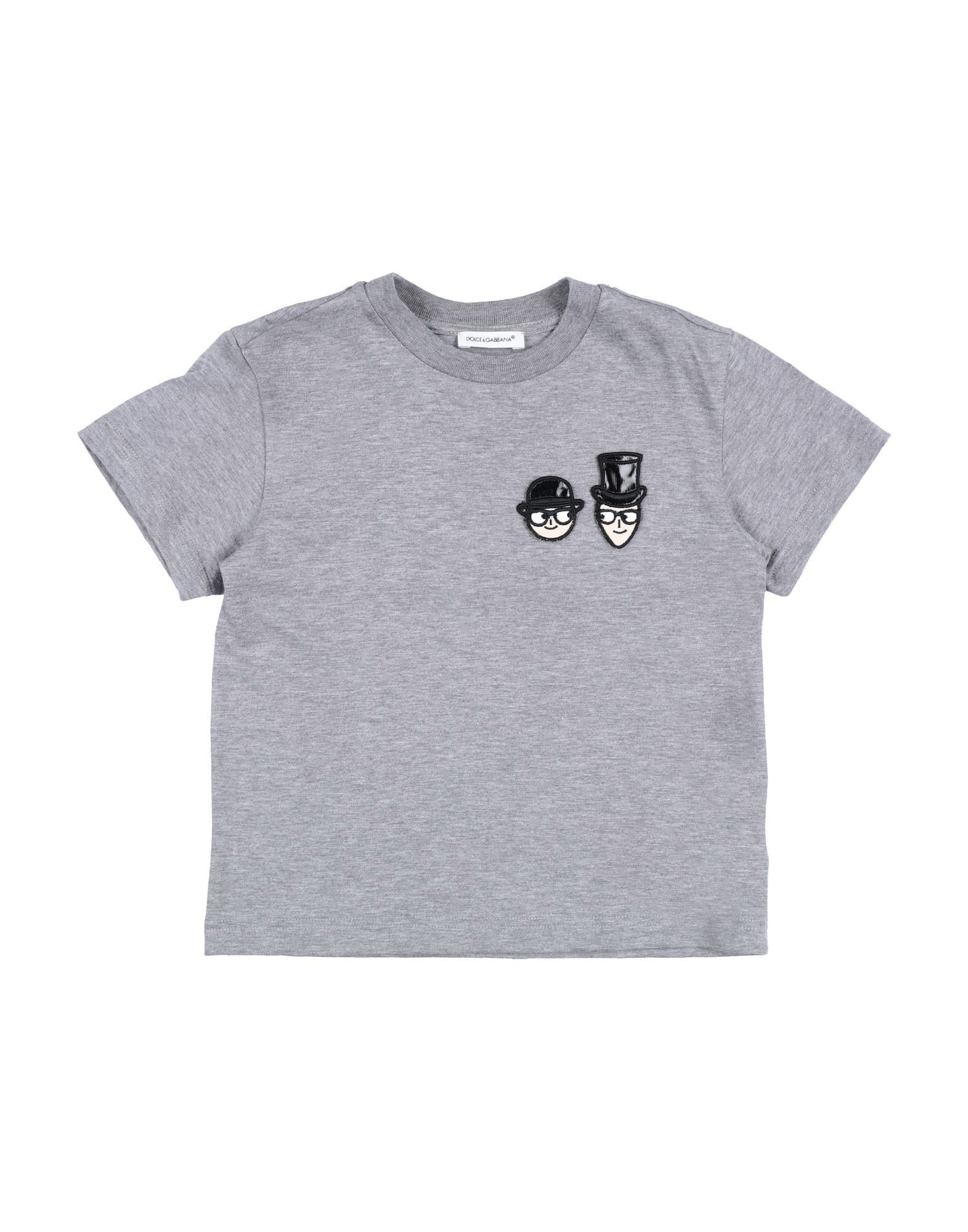 Dolce & Gabbana Kids'  Toddler Boy T-shirt Grey Size 5 Cotton