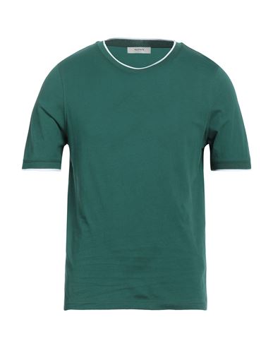 Alpha Studio Man T-shirt Dark Green Size 40 Cotton
