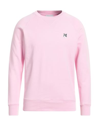 Shop Maison Kitsuné Man Sweatshirt Pink Size L Cotton