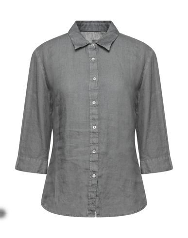 120% Woman Shirt Lead Size 4 Linen In Grey