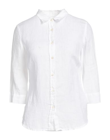 120% Woman Shirt White Size 8 Linen