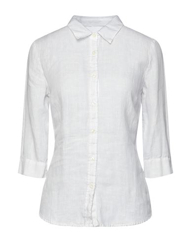 120% Woman Shirt Grey Size 8 Linen