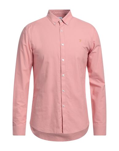 Farah Man Shirt Pastel Pink Size M Organic Cotton