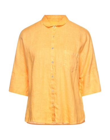 120% Woman Shirt Apricot Size Xs Linen In Orange