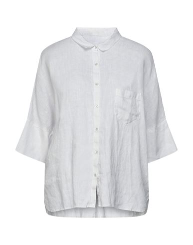 120% Woman Shirt Light Grey Size 4 Linen