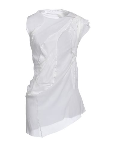 Maison Margiela Woman Top Ivory Size 6 Silk, Elastane In White