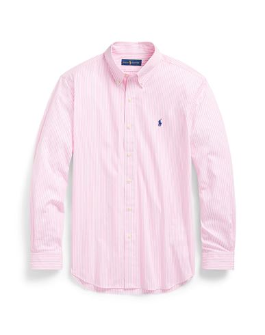 Polo Ralph Lauren Man Shirt Pink Size Xxl Cotton, Elastane