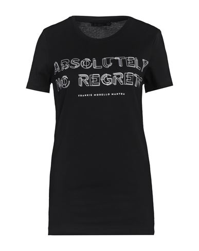 Frankie Morello Woman T-shirt Black Size M Cotton