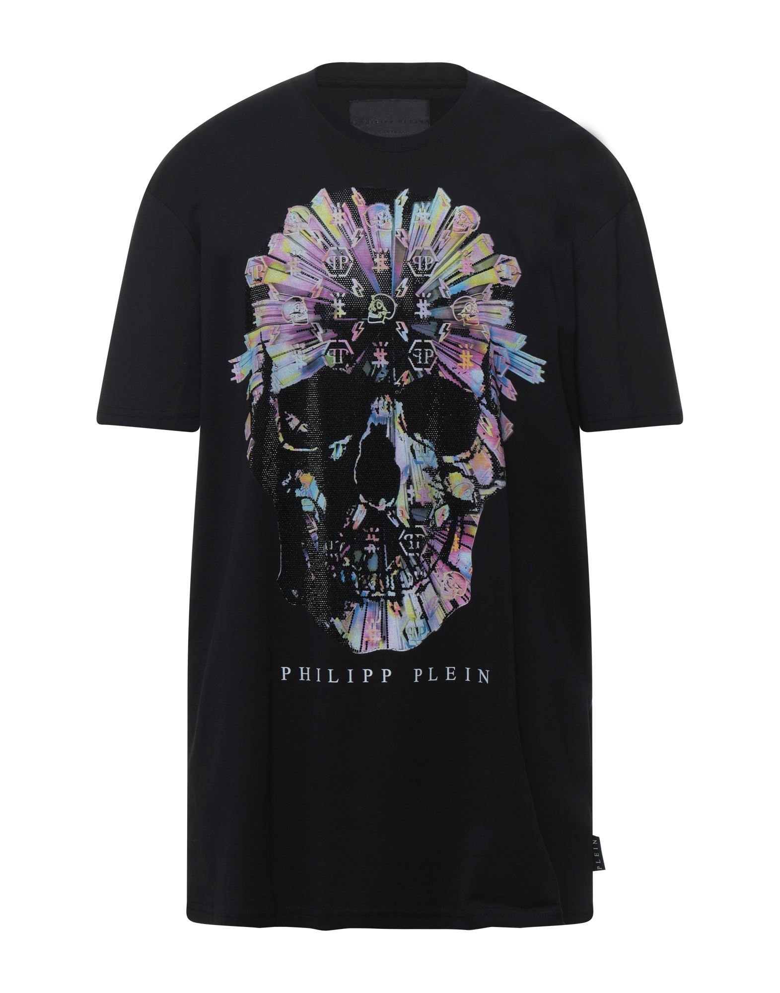 《セール開催中》PHILIPP PLEIN メンズ T シャツ ブラック S コットン 100% / グラスファイバー