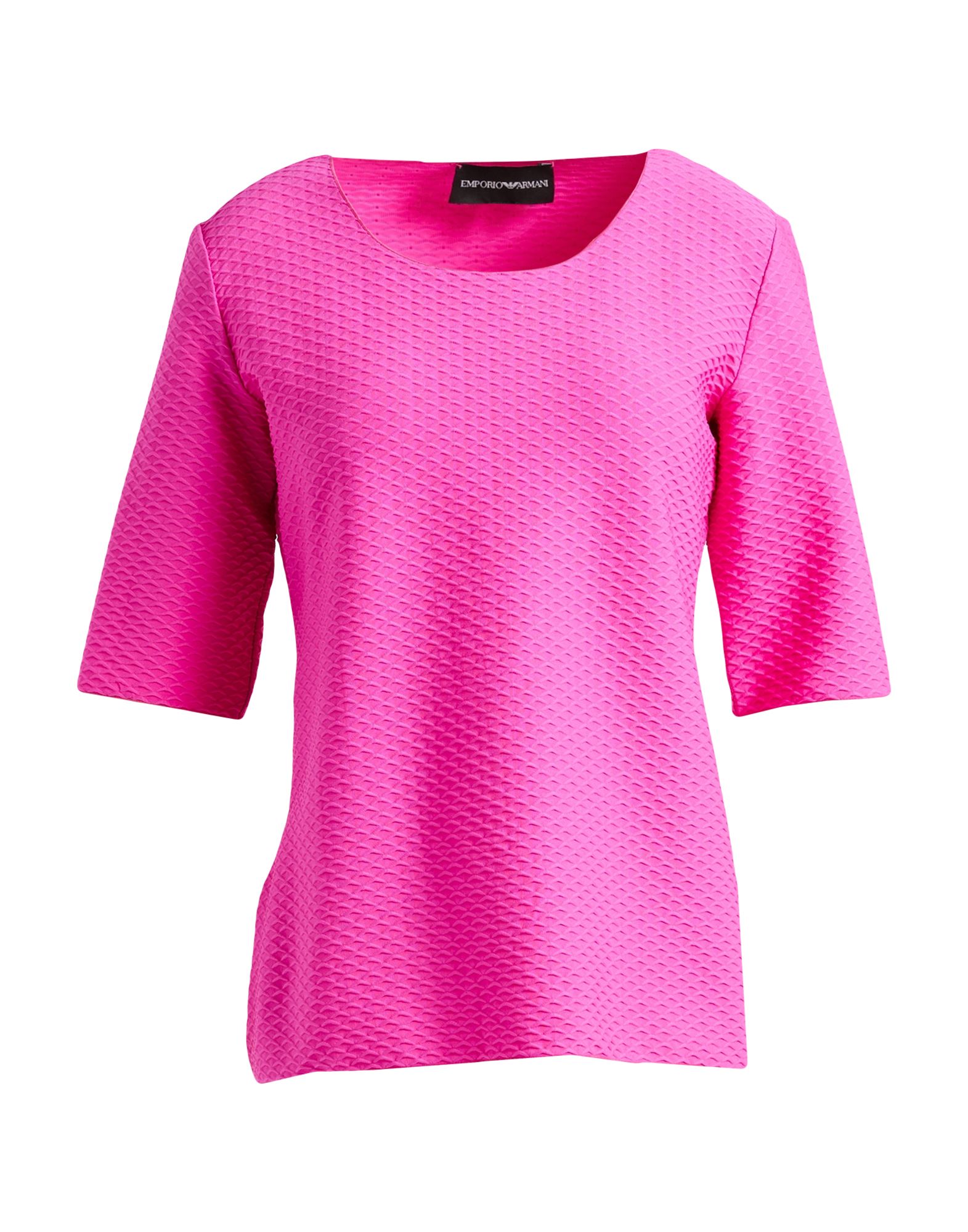 EMPORIO ARMANI EMPORIO ARMANI WOMAN T-SHIRT FUCHSIA SIZE 14 POLYAMIDE, ELASTANE