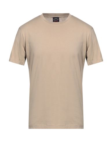 Paul & Shark Man T-shirt Sand Size Xxl Organic Cotton In Beige