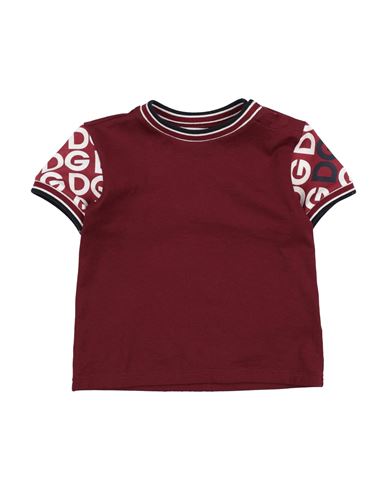 Dolce & Gabbana Babies'  Newborn Boy T-shirt Burgundy Size 3 Cotton In Red