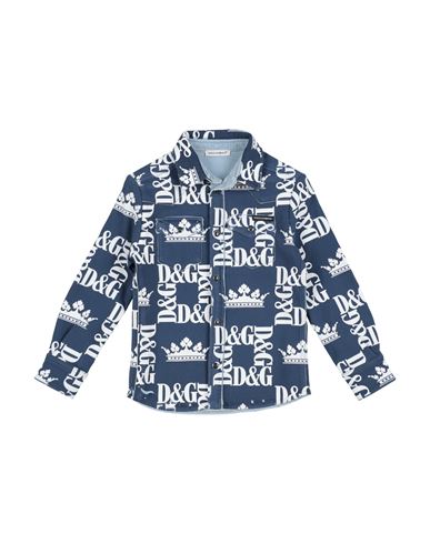 Dolce & Gabbana Babies'  Toddler Boy Denim Shirt Blue Size 4 Cotton, Polyester, Elastane