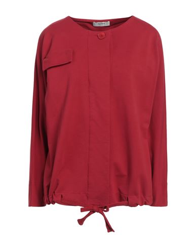 Alpha Studio Woman Sweatshirt Red Size 6 Cotton, Elastane In Red