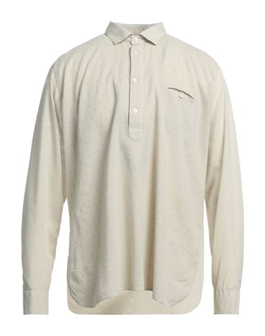 Tintoria Mattei 954 Man Shirt Beige Size 17 Cotton