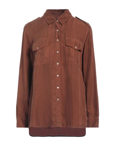 Mason's Woman Shirt Brown Size 6 Cupro, Viscose