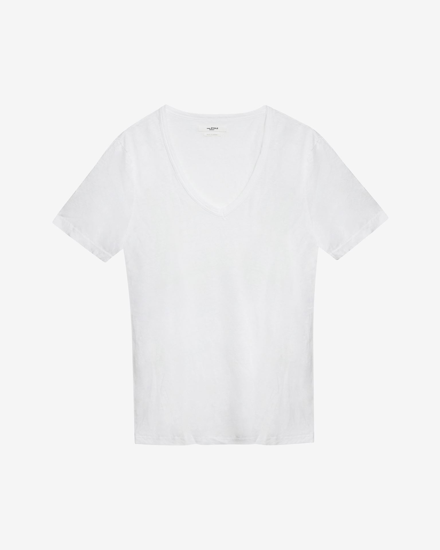 Isabel Marant Étoile Scoop-neck Short-sleeve T-shirt In White