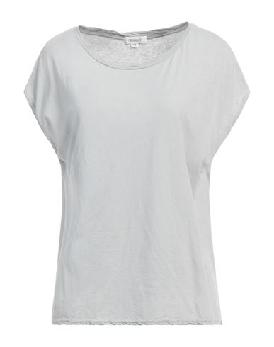 Crossley Woman T-shirt Light Grey Size M Cotton, Linen
