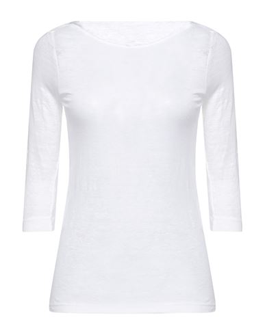 120% Woman T-shirt White Size Xl Linen