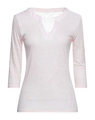 120% Woman T-shirt Light Pink Size Xl Linen