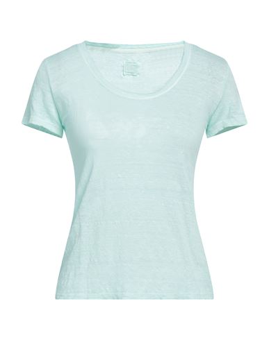120% Woman T-shirt Light Green Size M Linen