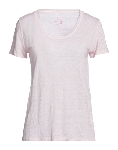 120% Woman T-shirt Light Pink Size Xl Linen In Pink