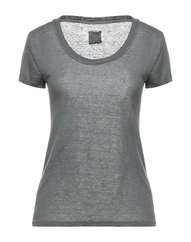 120% Woman T-shirt Lead Size Xxs Linen In Grey