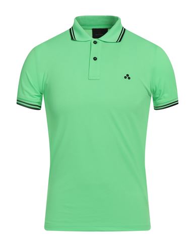 Peuterey Man Polo Shirt Acid Green Size Xs Polyester