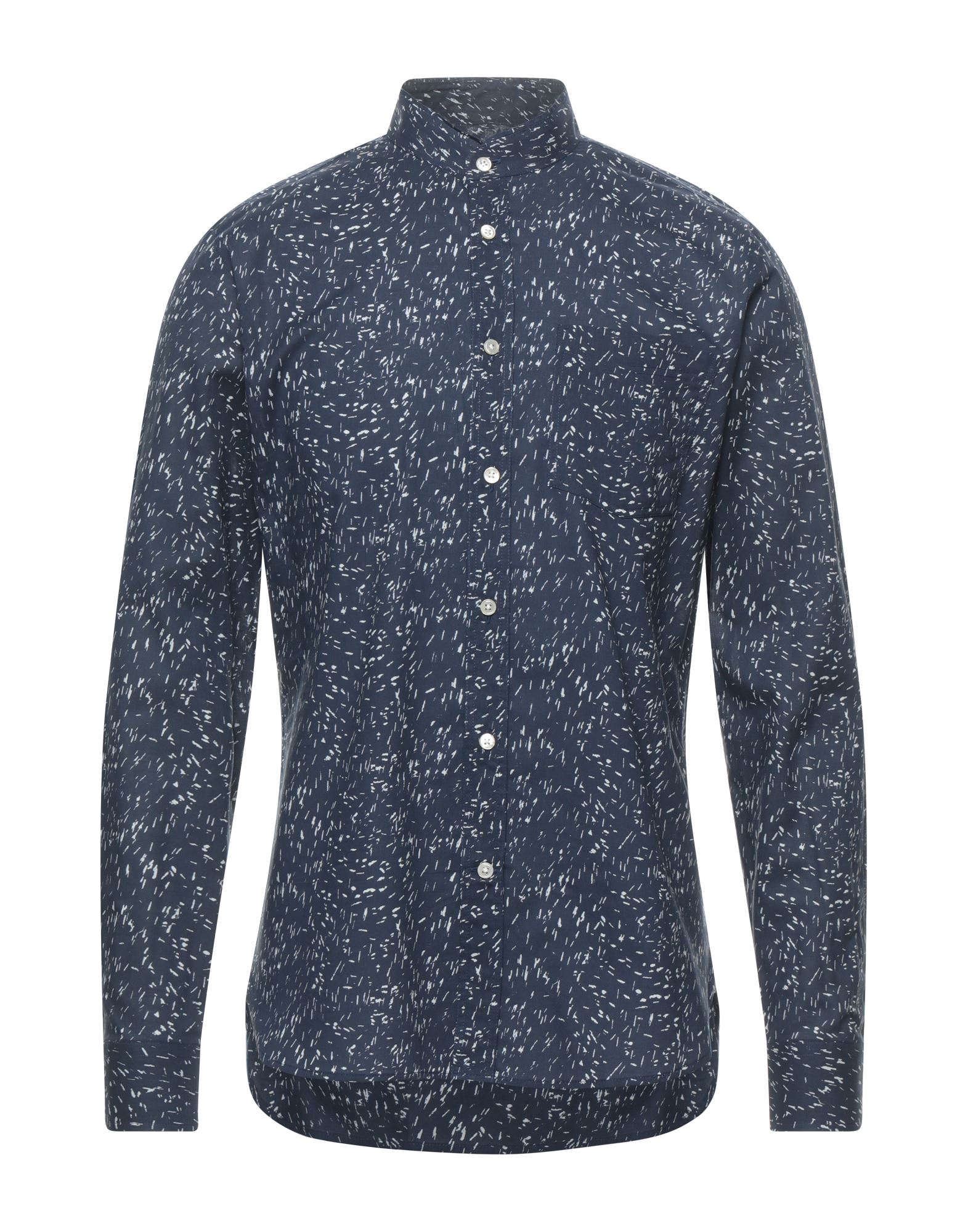 MAURO GRIFONI GRIFONI MAN SHIRT MIDNIGHT BLUE SIZE 15 ½ COTTON