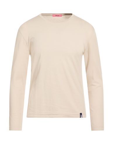 Drumohr Man T-shirt Beige Size L Cotton, Linen In Neutral