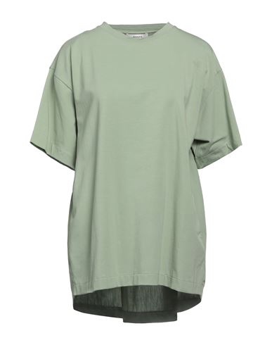 Alpha Studio Woman T-shirt Sage Green Size 6 Cotton, Elastane