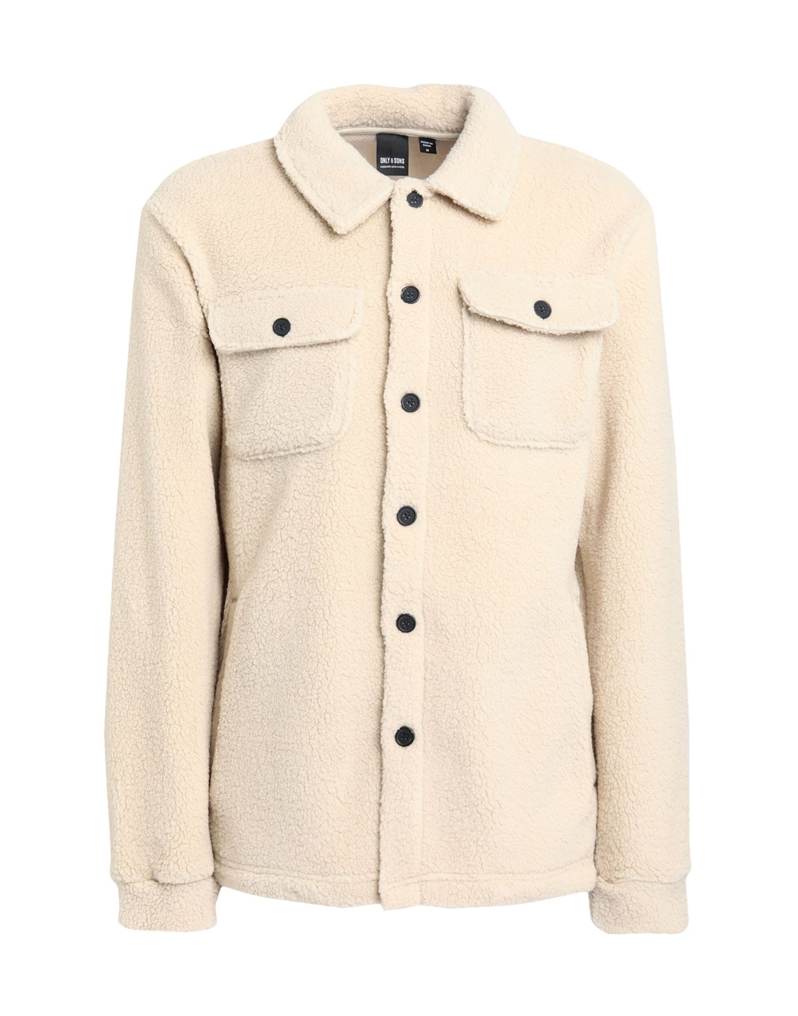 ＜YOOX＞ ★54%OFF！ONLY & SONS メンズ シャツ ベージュ S ポリエステル 100%画像