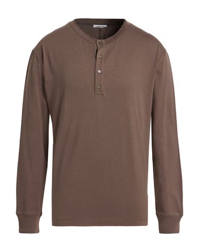 Paolo Pecora Man T-shirt Khaki Size Xxl Cotton In Brown
